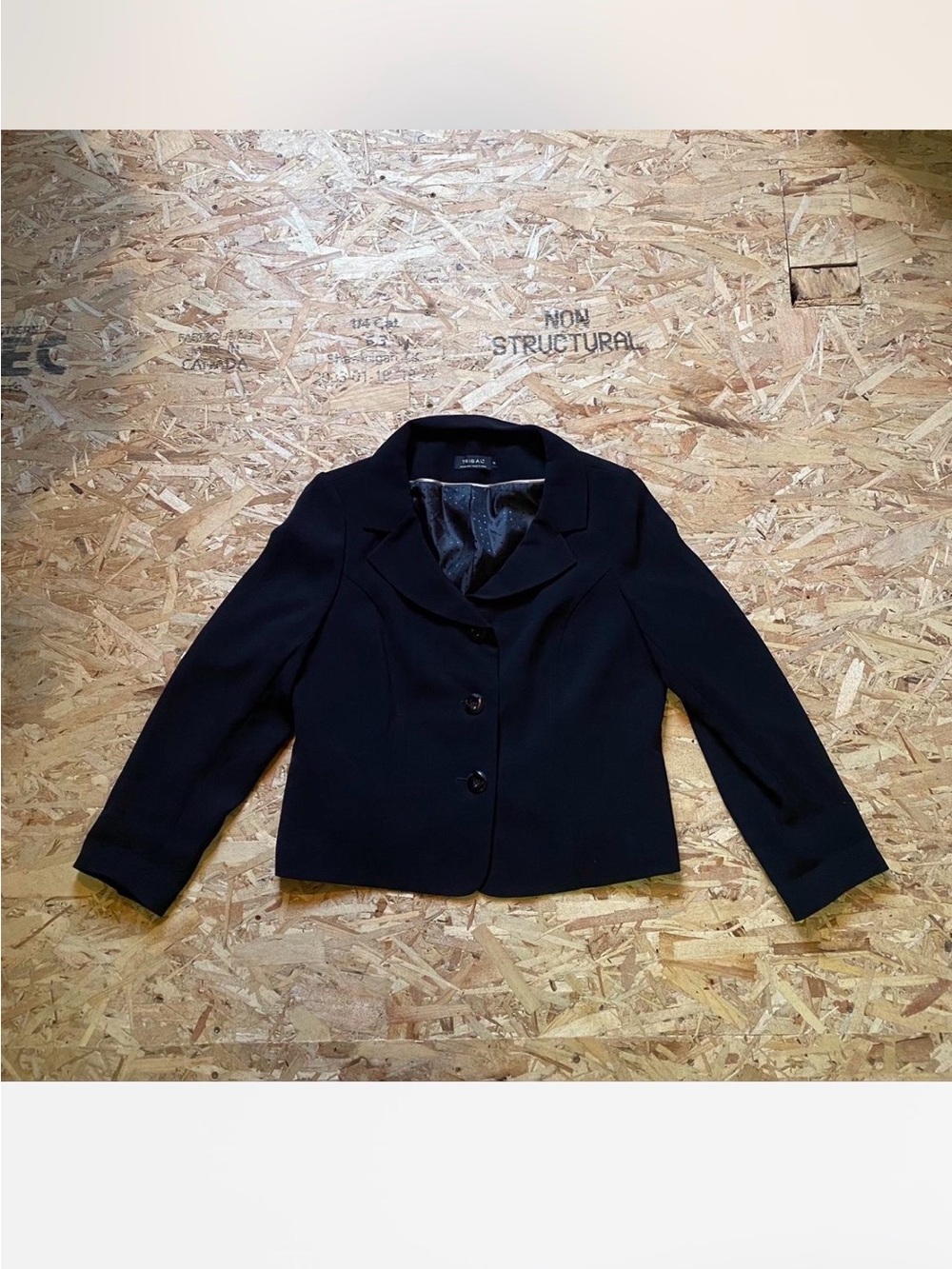 Classic Black Women's Size 16 Blazer Jacket - Tribal